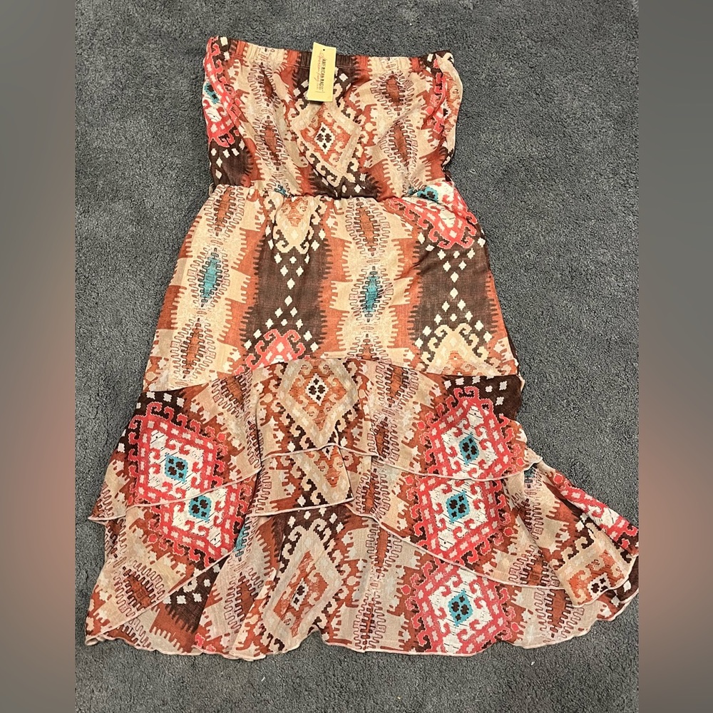 Aztec Print Hi Low Dress